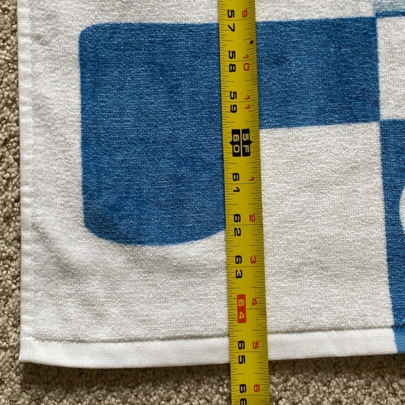 Johnnie-O block letter beach towel blue white - Picture 8 of 13
